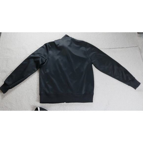 Vintage Nike Mens Tracksuit Large Black White Swoosh Warmup Suit  Gray Tag - Picture 5 of 13